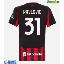 AC Milan Strahinja Pavlovic #31 Domaci Dres za Ženska 2025-26 Kratak Rukav